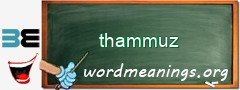 WordMeaning blackboard for thammuz